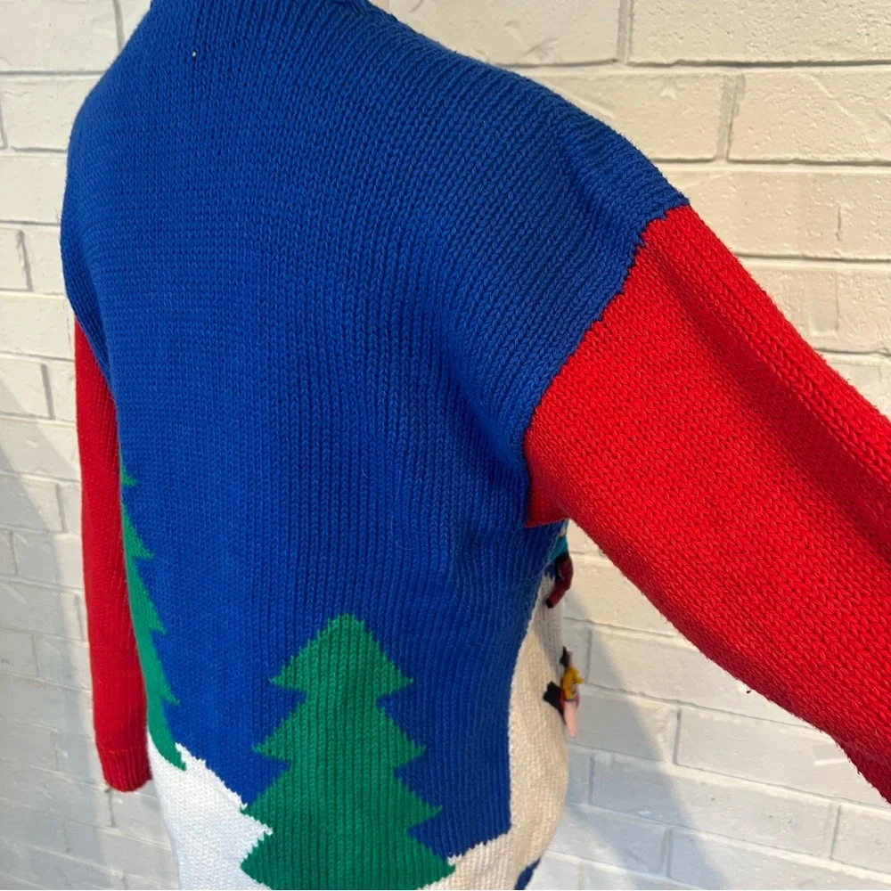 Vintage 90s Raquel Collection Peru Santa Balloon Christmas Sweater Womens M
